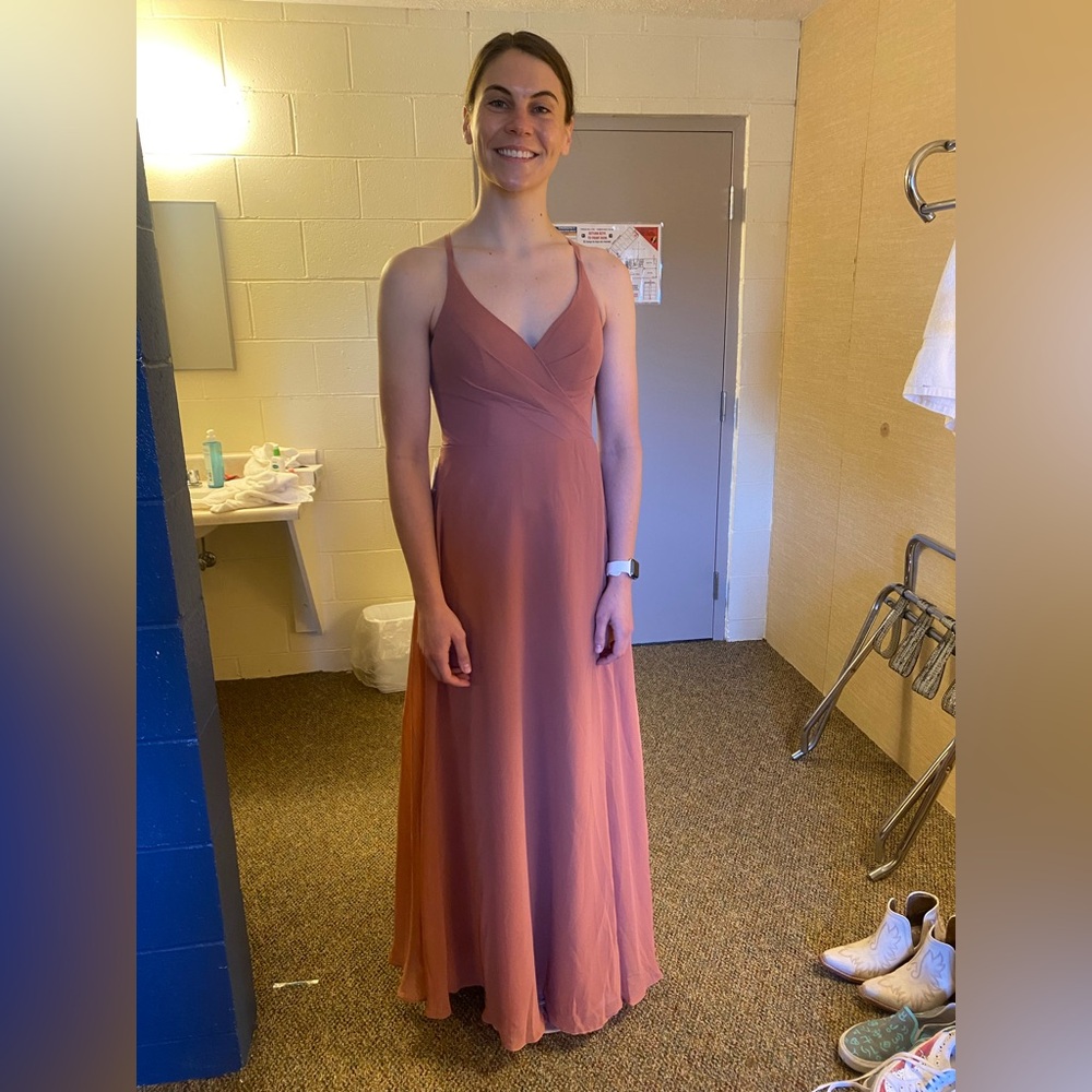 AZAZIE Elegant Cedar Rose Evening Gown-Size A4